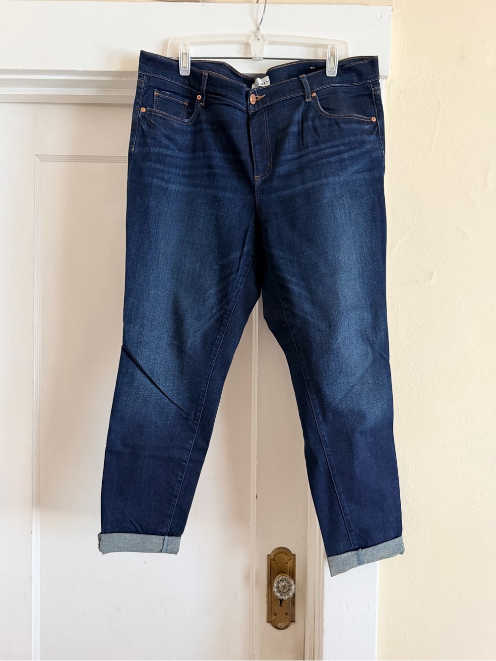 LOFT Dark Wash Slim Skinny Stretch Jeans Size 16 / 33